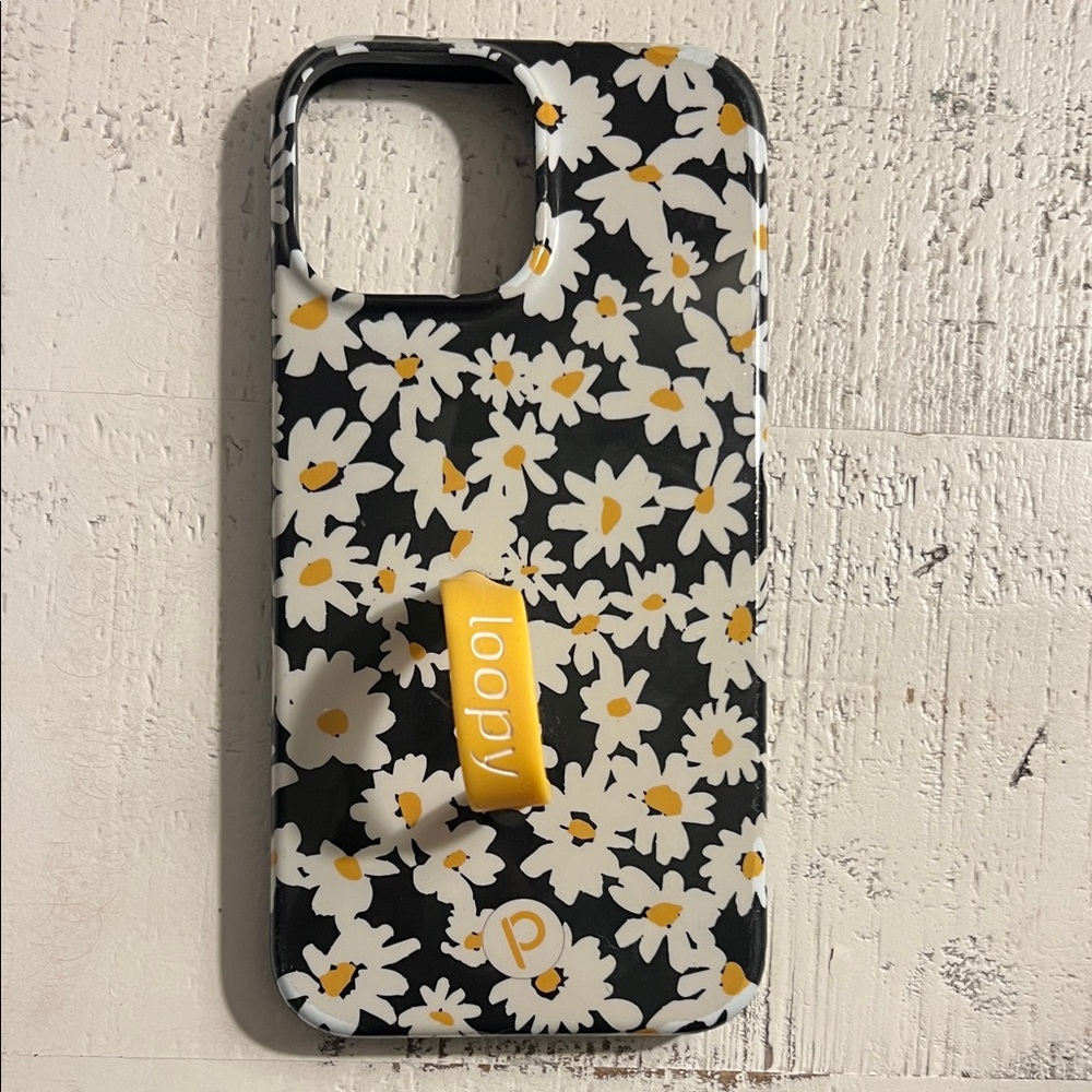 Loopy Case Black and Yellow Floral Phone Case